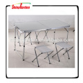 table et chaise en aluminium pliante portative